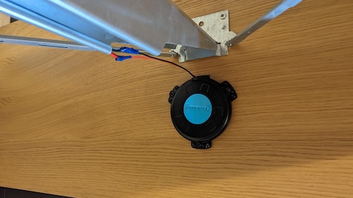 A bass shaker emebbed in the base of the bed